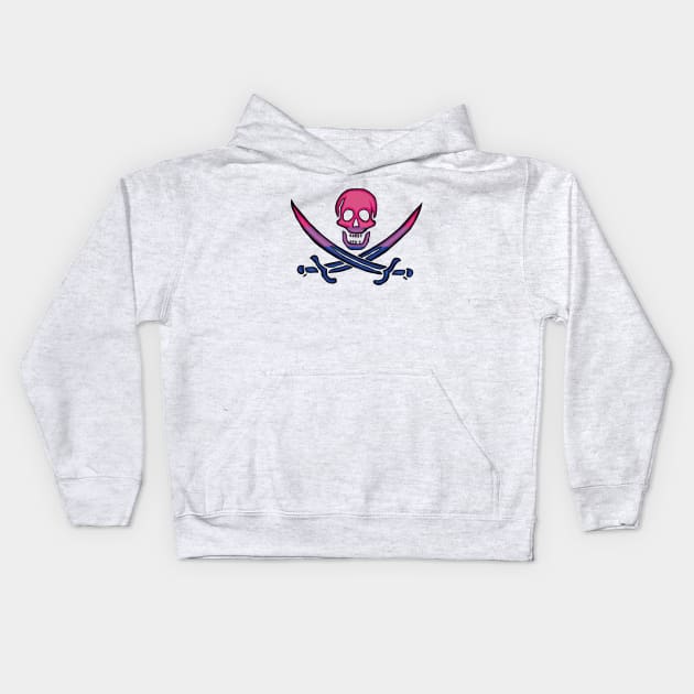 Bisexual Pirate Pride Kids Hoodie by BeSmartFightDirty